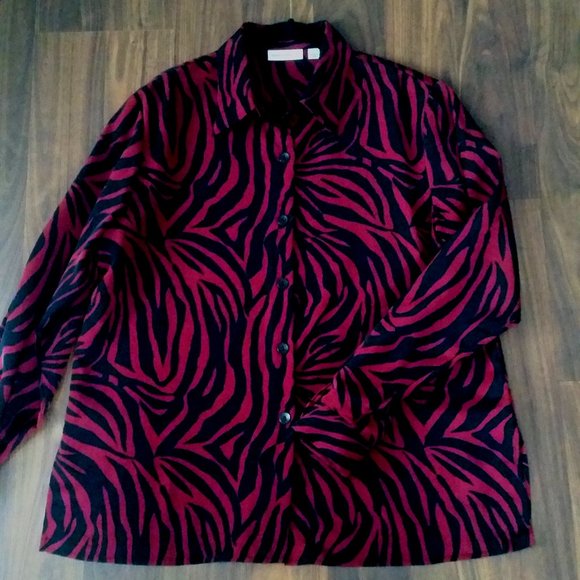 Susan Graver Tops - Susan Graver Peachskin Big Shirt, size L, EUC